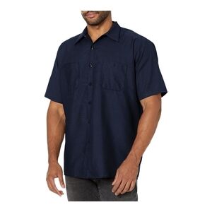 RED KAP - 5XLT Navy Blue Industrial Button Down
